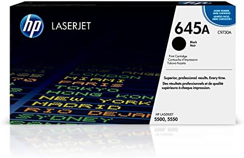 HP 645A Black Toner Cartridge | Works with HP Color LaserJet 5500, 5550 Series | C9730A