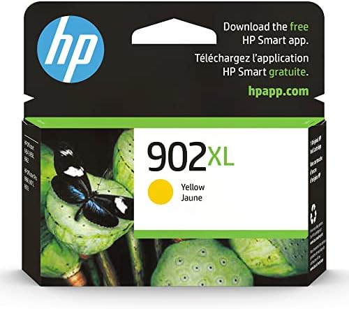 HP 902XL Yellow High-yield Ink Cartridge | Works with HP OfficeJet 6950, 6960 Series, HP OfficeJet Pro 6960, 6970 Series | Eligible for Instant Ink | T6M10AN