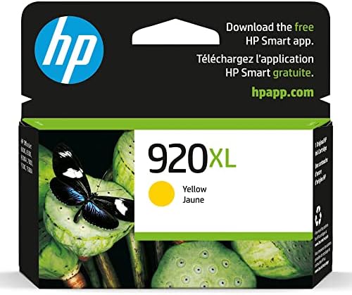 HP 920XL Yellow High-yield Ink Cartridge | Works with HP OfficeJet 6000, 6500, 7000, 7500 Series | CD974AN