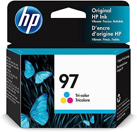 HP 97 Tri-color Ink Cartridge | Works with HP DeskJet 460, 5000, 6000, 9800; OfficeJet H470, 100, 6200, 7000; PhotoSmart B8350, 300, 400, 2000, 8000; PSC 1600, 2350 Series | C9363WN