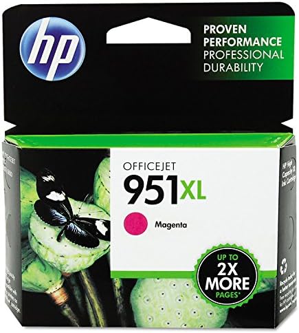 HP 951XL Magenta High-yield Ink Cartridge | Works with HP OfficeJet 8600, HP OfficeJet Pro 251dw, 276dw, 8100, 8610, 8620, 8630 Series | Eligible for Instant Ink | CN047AN